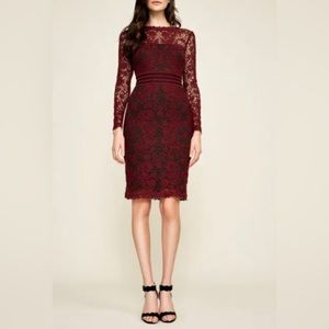 NWT! Tadashi Shoji Beckett Illusion Lace Dress Sz 6 $428